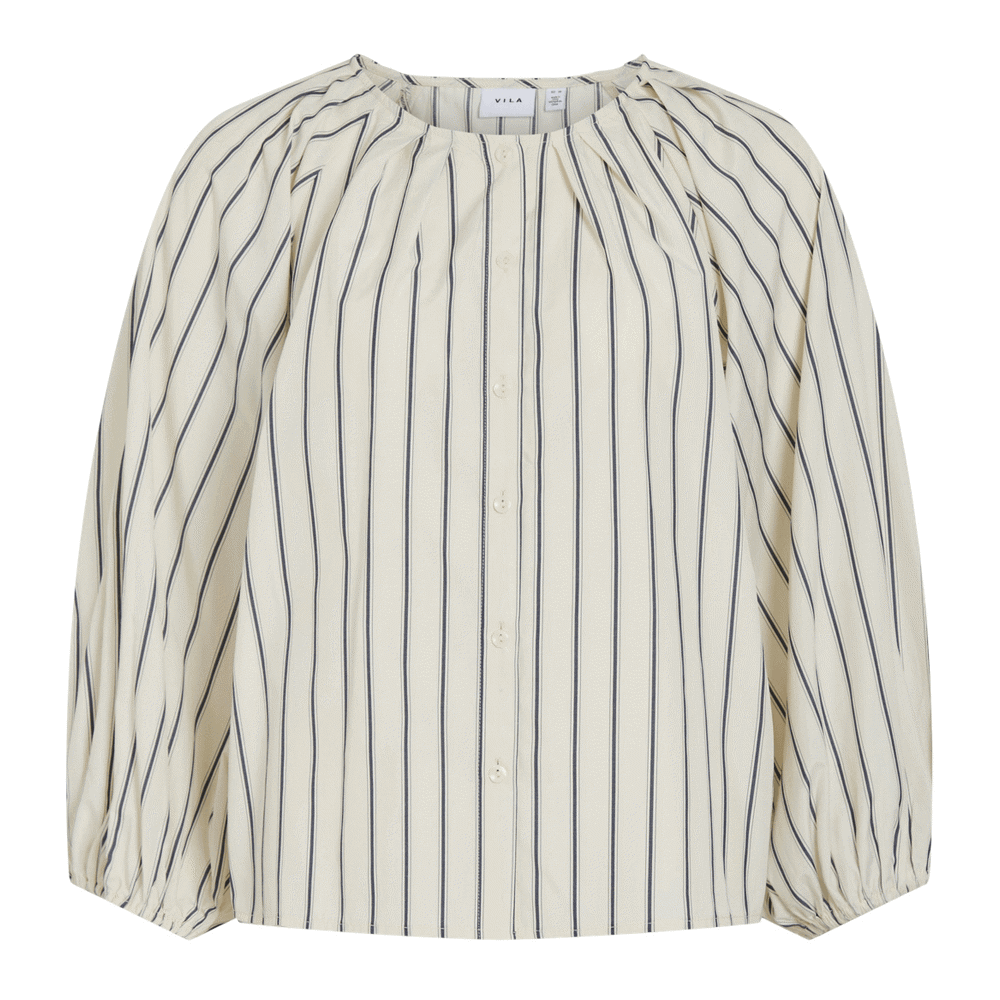 Vila Belfie O Neck Stripe Shirt